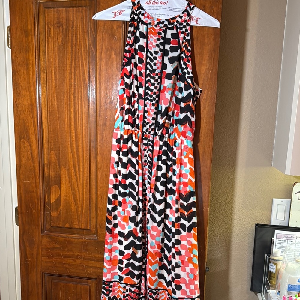 Colorful Geometric Print Dress